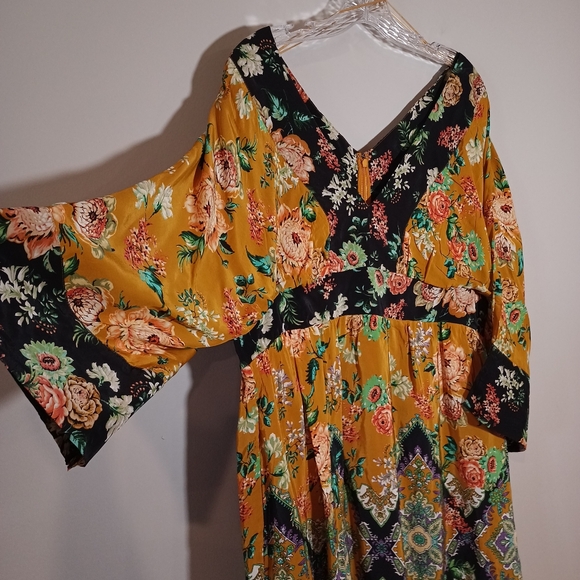 Anthropologie Printed V-Neck Maxi Dress Plus Size 16W New NWT - Picture 9 of 11